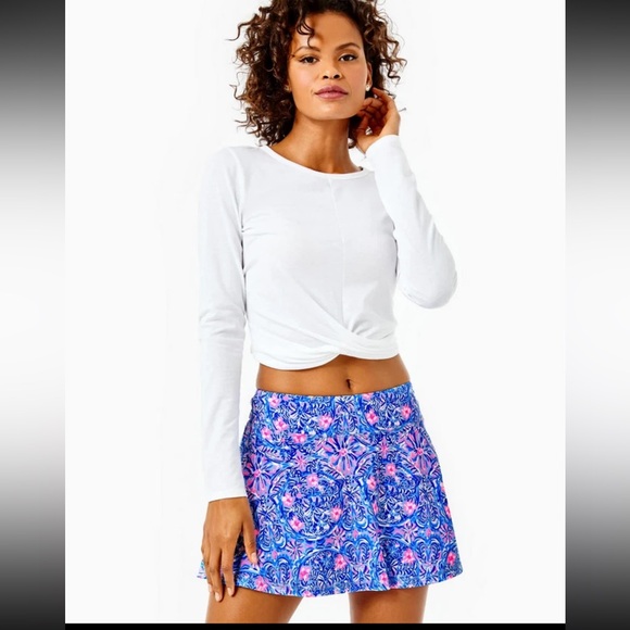 LILLY PULITZER LUXLETIC AILA SKORT *TAKIN IT EASY* BLUE PERI SIZE M - Picture 2 of 8